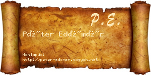 Péter Edömér névjegykártya