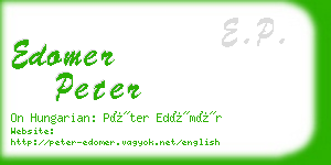 edomer peter business card